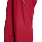 Turbine Women's Siren Shell Pant - Black pants with a subtle white stripe down the side and silver zippers on the pockets.