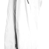 Turbine Women's Siren Shell Pant 2023 - White snow pants with a zippered pocket on the right thigh and adjustable Velcro straps at the waist.