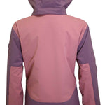 Turbine Ladies Wilder Insulated Jacket - A dusty rose jacket with a darker rose-colored hood and accents on sleeves, featuring a zippered chest pocket and two side pockets.
