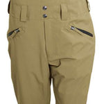 Turbine Mission II Bib Pants 2024 - Tan bib pants with black trim and adjustable straps on shoulders.