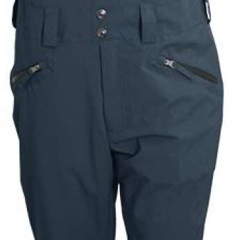 Turbine Mission II Bib Pants 2024 - Dark gray bib pants with adjustable straps and multiple pockets on the front.