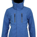 Turbine Ninja Insulated Jacket 2023 - A blue jacket with a hood, featuring two zippered pockets on the front and adjustable cuffs.