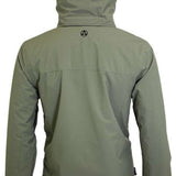 Turbine Ninja Insulated Jacket 2023 - A sage green jacket with a hood, featuring a small black logo on the upper back.