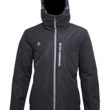 Turbine Patch Insulated Jacket 2021 - A black insulated jacket with a small white logo on the left chest and a patch on the right sleeve.