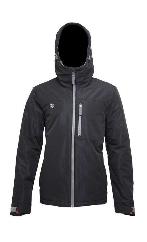 Turbine Patch Insulated Jacket 2021 - A black insulated jacket with a small white logo on the left chest and a patch on the right sleeve.