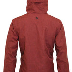 Turbine Planet Insulated Jacket 2023 - A red insulated jacket with a hood, featuring black zippers and a logo on the back.