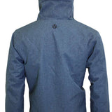 Turbine Planet Insulated Jacket 2023 - A dark gray jacket with a hood, featuring a small black logo on the upper back.