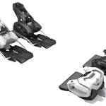 Tyrolia Attack 14 Ski Bindings 2024 - Black bindings with silver hardware and white lettering on a light gray background.