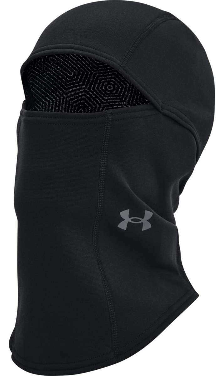 Under Armour Coldgear Balaclava - Black balaclava with a geometric pattern on the inside of the neck area.