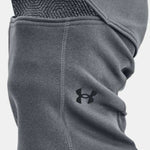 Under Armour Coldgear Balaclava - A gray balaclava with a geometric pattern on the top edge and an Under Armour logo in black on the front.