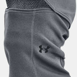 Under Armour Coldgear Balaclava - A gray balaclava with a geometric pattern on the top edge and an Under Armour logo in black on the front.