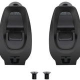 Union Aluminum Ankle Ratchet 2023 - Two black aluminum ankle ratchets with a rectangular hole at the top and a rounded square opening in the middle.