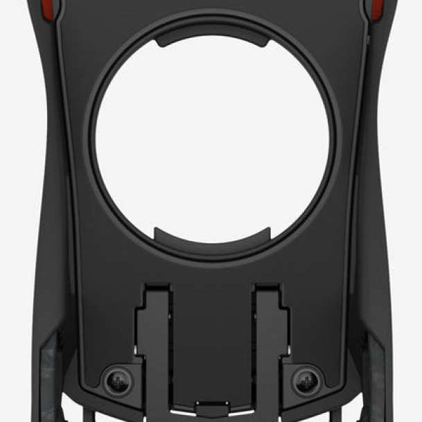 Union Charger Pro Splitboard Binding - 2024 model with black plastic components, featuring a circular metal lever on top and red accents on the sides.