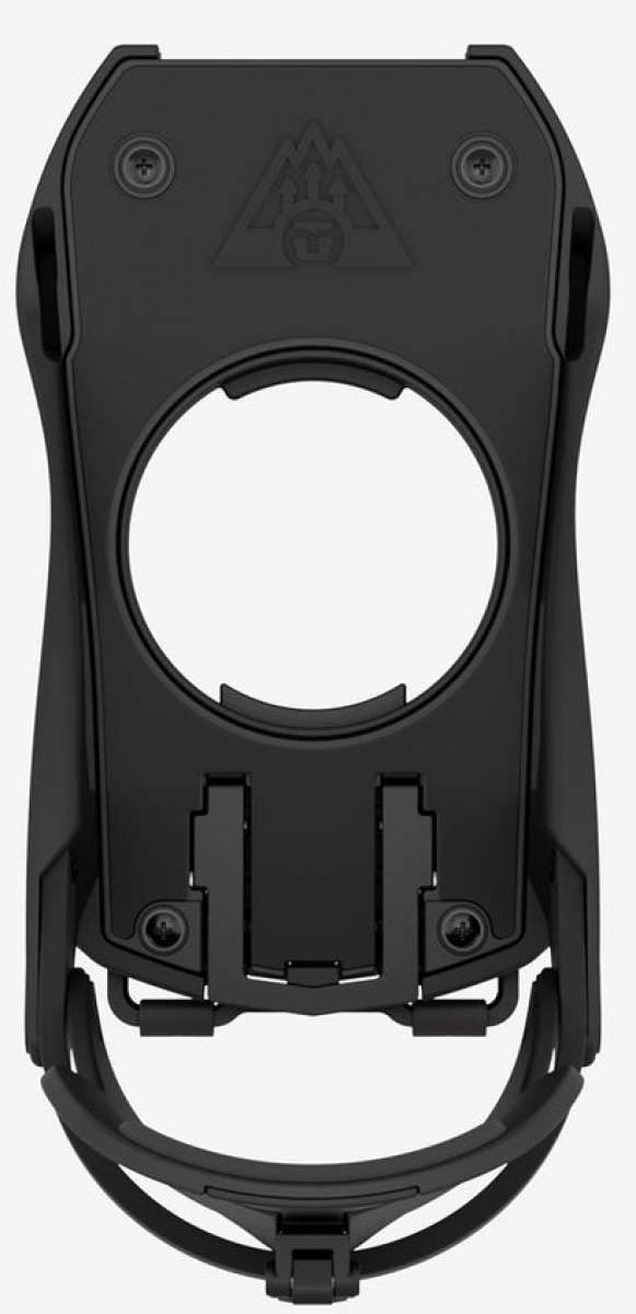 Union Charger Splitboard Binding - 2024 model with a sleek black frame and silver hardware, featuring a prominent "U" logo on top.