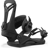 Union Flite Pro Snowboard Binding 2024 - Black snowboard bindings with a sleek, modern design and silver buckles.