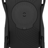 Union Flite Pro Snowboard Binding 2024 - A black snowboard binding with a circular logo on the front and two straps on either side.