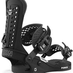 Union Force Classic Snowboard Binding 2024 - Black snowboard bindings with white lettering and logos.