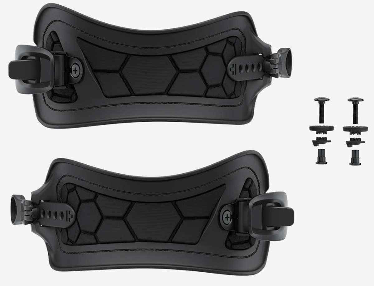 Union Forma Elite Ankle Strap Kit 2023-2024 - Black straps with silver buckles and a black plastic piece on each strap.
