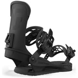 Union Junior Cadet Pro Snowboard Binding 2024 - A black snowboard binding with a sleek, modern design and a prominent "U" logo on its side.