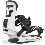 Union Junior Cadet Pro Snowboard Binding 2024 - A white snowboard binding with black accents and a large "U" logo on the top of the boot.