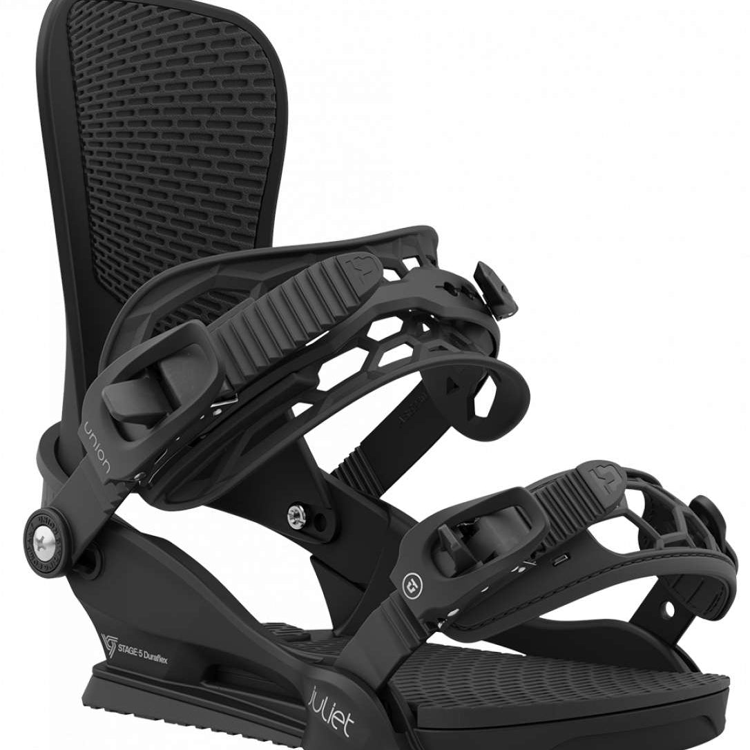 Union Women's Juliet Snowboard Binding - Black snowboard binding with a textured pattern on the straps and baseplate.