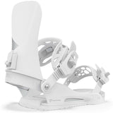 Union Women's Juliet Snowboard Binding - White snowboard binding with a distinctive circular metal component on the strap.