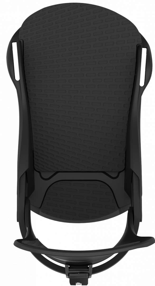 Union Women's Juliet Snowboard Binding - A black snowboard binding with a textured pattern on the straps and a sleek, modern design.