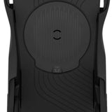 Union Women's Rosa Snowboard Binding - A black snowboard binding with a circular design on top, featuring a small logo in the center and two straps on either side.
