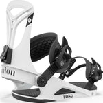 Union Women's Rosa Snowboard Binding - White snowboard bindings with black buckles and straps.