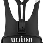 Union Women's Rosa Snowboard Binding - A black snowboard binding with a white logo on the top strap and a textured footbed.