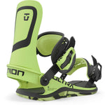 Union Women's Ultra Snowboard Binding - A lime green snowboard binding with black accents and a black strap.