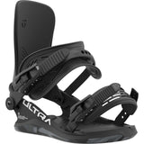 Union Women's Ultra Snowboard Binding - 2024 model with a sleek black design and silver hardware accents.