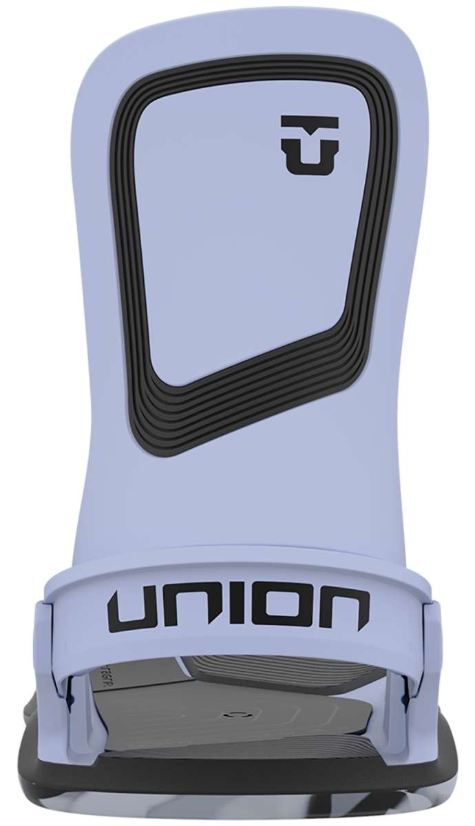 Union Women's Ultra Snowboard Binding 2024 - A white snowboard binding with a black logo on top and a gray base plate.