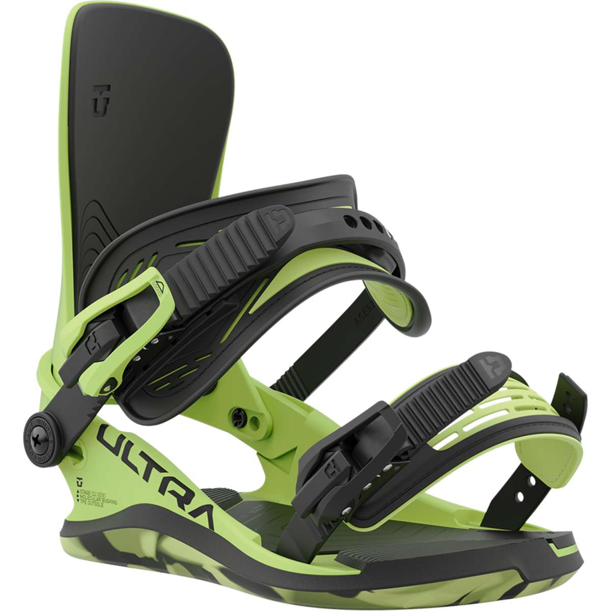 Union Women's Ultra Snowboard Binding - 2024 model binding with a sleek black base and silver buckles.