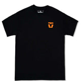 Union Logo Short Sleeve T-Shirt 2023 - A black t-shirt with a small orange logo on the left chest area.