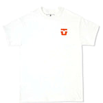 Union Logo Short Sleeve T-Shirt 2023 - A white t-shirt with a small orange logo on the left chest area.