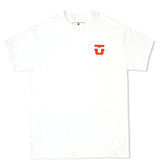 Union Logo Short Sleeve T-Shirt 2023 - A white t-shirt with a small orange logo on the left chest area.