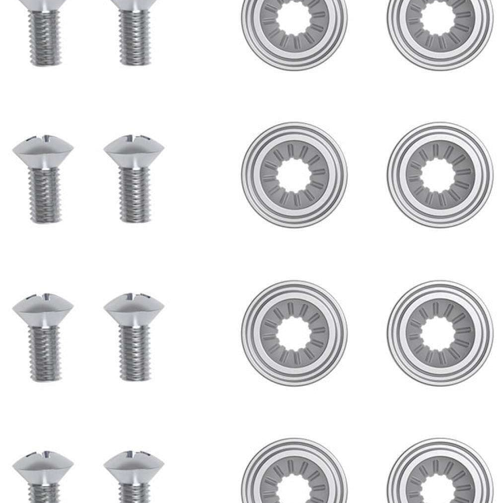 Union Mounting Hardware Set - 2024 screws are silver in color with a hexagonal head and ridged edges.