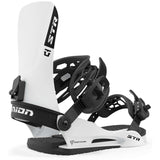 Union STR Snowboard Binding - Black snowboard bindings with white lettering on straps.