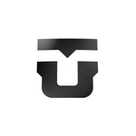 Union U Diecut Sticker 2024 - A black sticker with a die-cut shape featuring the letters "U" and "N" in bold, sans-serif font.