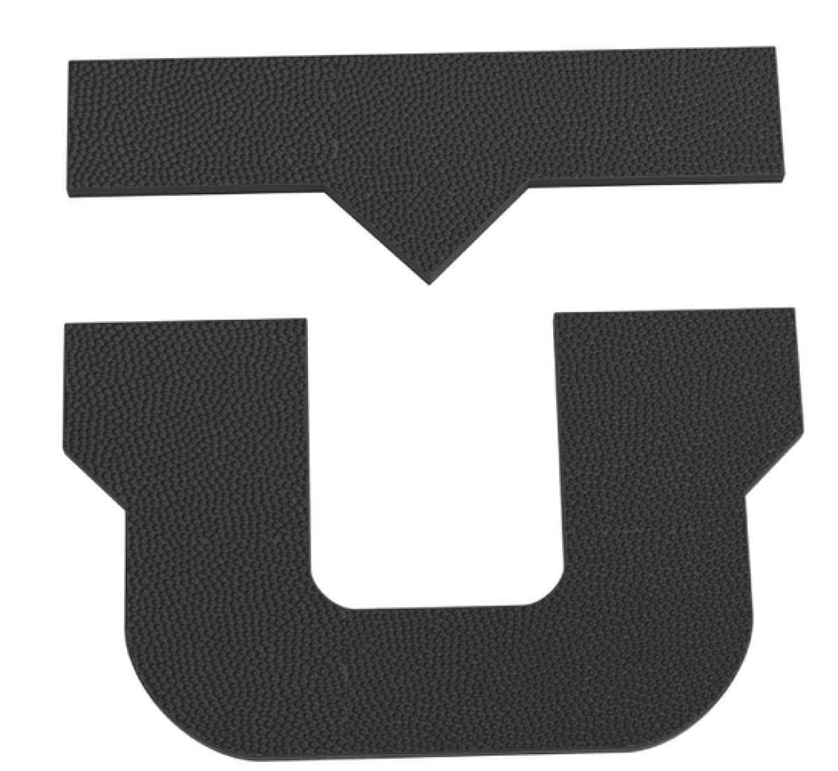 Union U Stomp Pad - Black rectangular pad with a textured surface, featuring a cutout in the center and a small tab at the top.