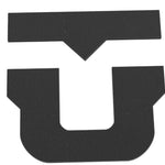 Union U Stomp Pad - Black rectangular pad with a textured surface, featuring a cutout in the center and a small tab at the top.