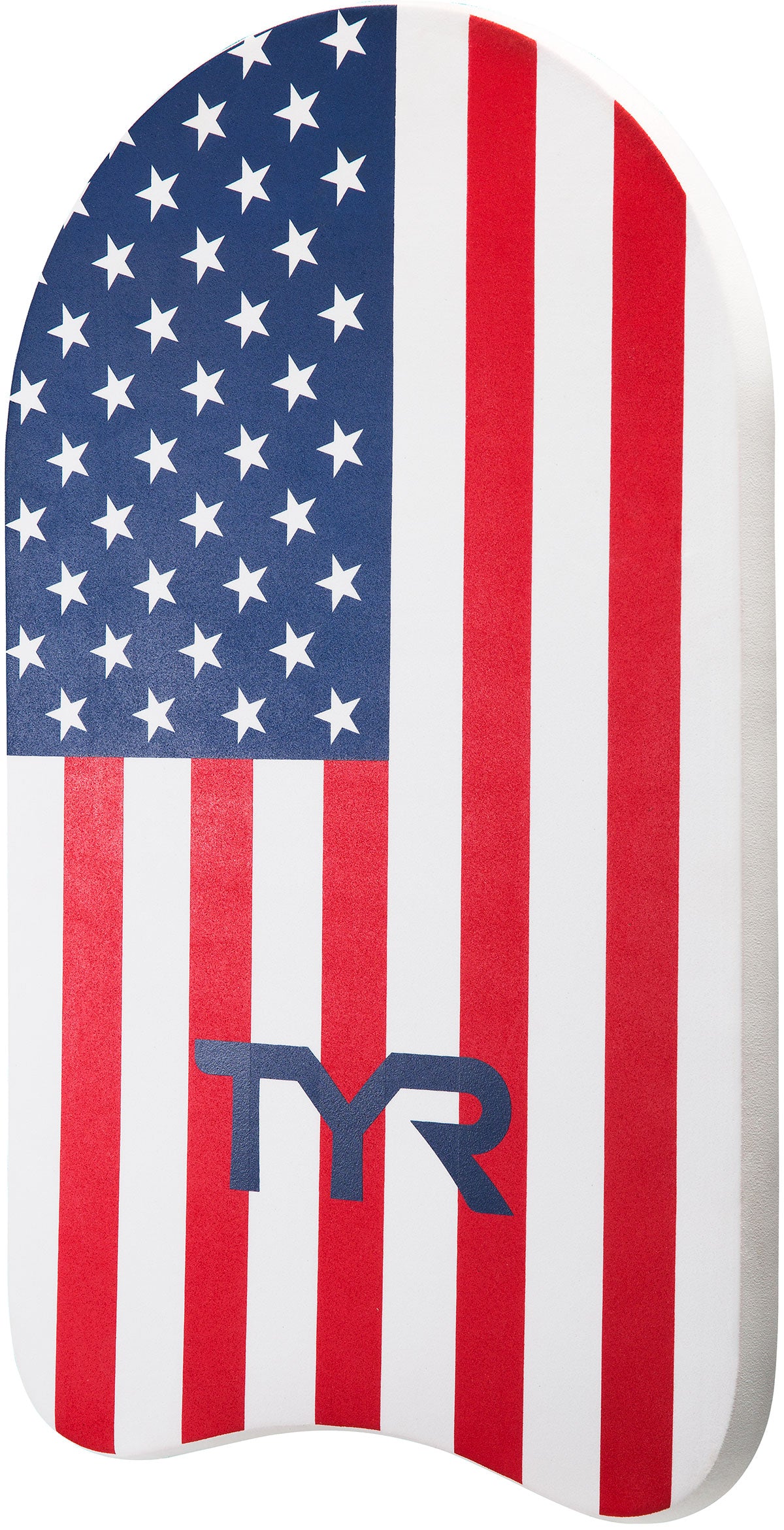 TYR USA Kickboard - Red kickboard with white stars on a blue background, featuring the word "USA" in small letters at the top.