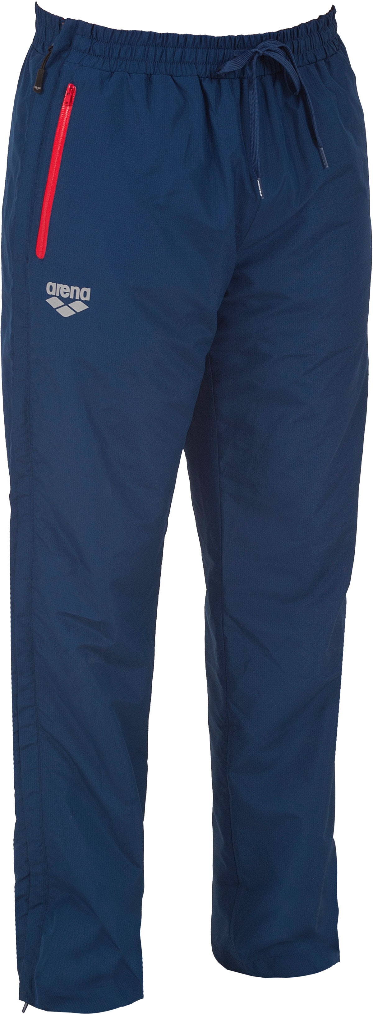 Arena USA - Warm-up pants with a navy blue color and white logo on the left leg.