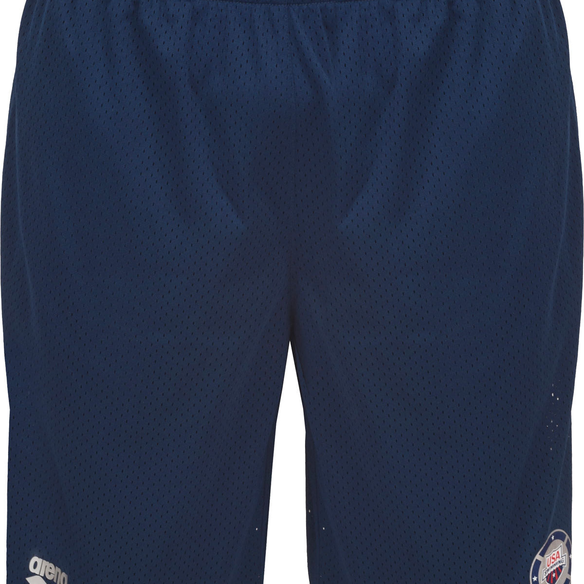 Arena USA - X-Long Bermuda Shorts are navy blue with a white logo on the left leg.