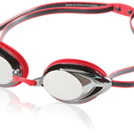 Speedo Vanquisher 2.0 Mirrored Swim Goggle - A pair of mirrored swim goggles with a sleek, modern design and a comfortable fit.