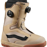 Vans Aura Pro Snowboard Boots 2023 - Beige snowboard boots with black accents and a tan sole.