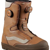 Vans Aura Pro Snowboard Boot 2024 - Brown snowboard boots with a textured rubber toe cap and laces.