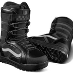 Vans Hi-Standard Cole Navin Snowboard Boots 2023 - Black boots with white logo on side and black laces.
