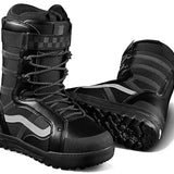 Vans Hi-Standard Cole Navin Snowboard Boots 2023 - Black boots with white logo on side and black laces.